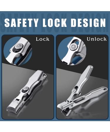 Extra Large Heavy Duty Men's Nail Clippers for Thick Nails - Stainless Steel, Wide Jaw Opening, Long Handle with Catcher File - Buy Online on SooperMarket.com