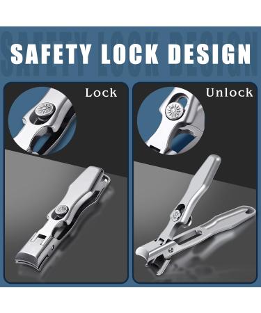 DRMODE Nail Clippers Set - Wide Jaw Opening Toenail Clippers for Thick Nails Stainless Steel Large Nail Clippers with Sharp Curved Blade - Perfect for Men - 2 Pieces - Buy Online on SooperMarket.com