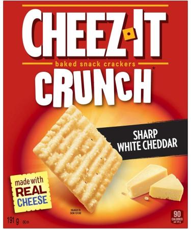 Cheez-It Crunch Sharp White Cheddar 191 Grams & Baked Snack Crackers Extra Cheesy Flavour 200 gram Sharp White Cheddar + Crackers Extra Cheesy - Buy Online on SooperMarket.com
