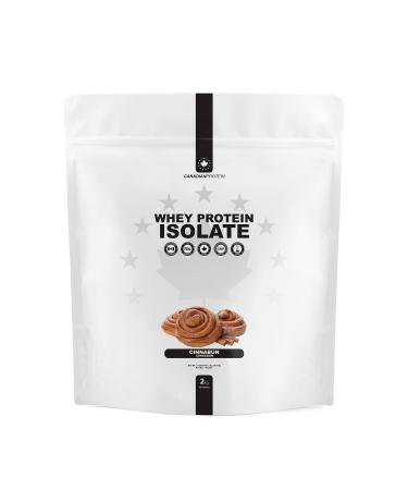Canadian Protein 100% Whey Isolate 27g of Protein | 6 kg of Cinnabun Flavoured Low Carb Keto Friendly Workout Recovery Drink | Protein Powder Rich in BCAA Amino Acids