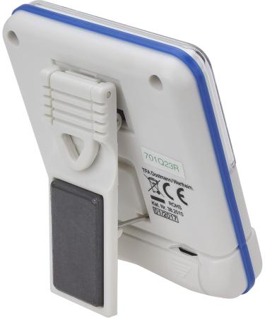 TFA Dostmann Electronic Timer & Stopwatch - Digital Kitchen Timer in White/Blue | Compact Size L 64 x W 25 x H 76 mm - International Shipping Available - Buy Online on SooperMarket.com