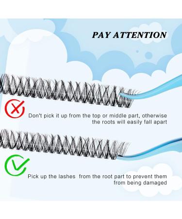 300 Pcs DIY Cluster Lashes for Dramatic Volume Look - 40D D-16mm | Self Application Individual Lashes for Home Extensions - Buy Online on SooperMarket.com