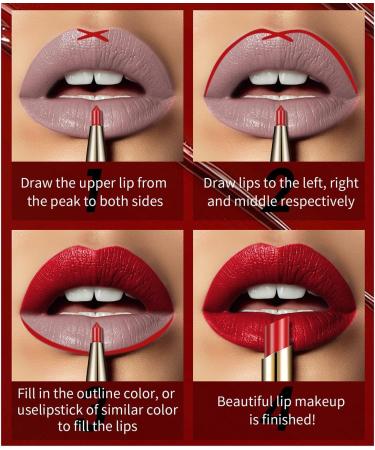 ChaneeHann 2-in-1 Lipstick & Liner Set - Matte Lipstick & Lip Liner Pencil Waterproof - Shaping Lip Liner for Girls (07 Bean Paste) - Buy Online on SooperMarket.com