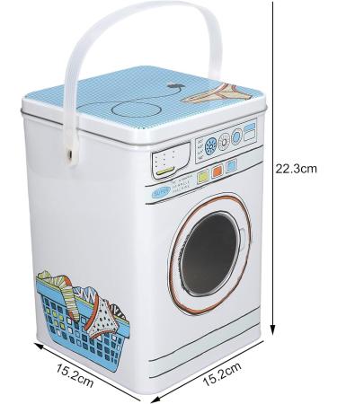 Iron Detergent Container Large Capacity Perspective Window Washing Machine Shape Multifunctional Storage Box for Tapes Stationery Socks - Buy Online on SooperMarket.com