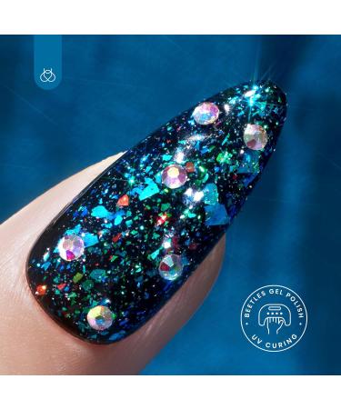 beetles Gel Polish 15ML Reflective Glitter Gel Polish No Wipe Top Coat Glitter Gel Polish Iridescent Glossy Shiny Gel Nail Polish Sparkle Soak Off UV Led Nail Manicure DIY Home Salon - Buy Online on SooperMarket.com