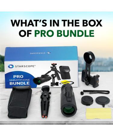 STARSCOPE Monocular Telescope G3 Smartphone PRO Bundle - 10x42 Monocular Telescope for Smartphone Kit | BAK4 Prism HD Mini Monocular Telescope with Tripod  Phone Scope Mount  and Accessories Pro smartphone Bundle - Buy Online on SooperMarket.com