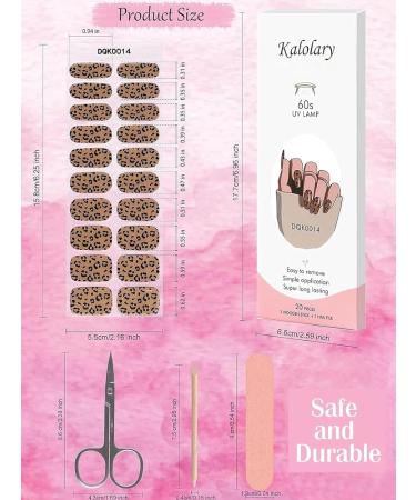 Kalolary Gel Nail Polish Strips Nail Gel Art Sticker Waterproof Full Nail Wraps Decal Sets with Scissors Nail File and Stick for Women Girls Nail Art Decor (UV/LED Lamp Required)-14 - Buy Online on SooperMarket.com