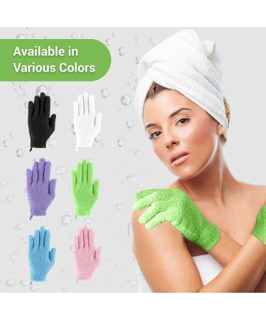 Exclaim Beauty Exfoliating Gloves - Dual Texture Bath Gloves for Shower, Spa & Massage - Dead Skin Remover with Adjustable Straps - Single Light Green - Buy Online on SooperMarket.com