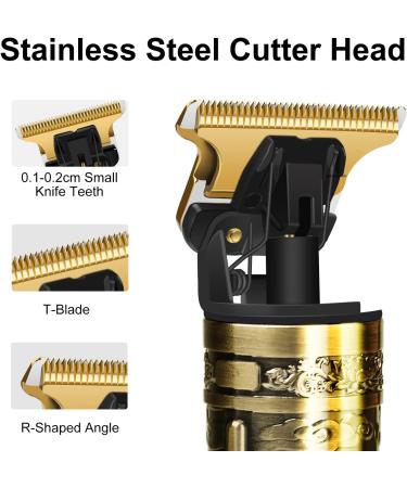 YOGINGO Professional Cordless Beard Trimmer - Rechargeable Hair Clippers for Men | Zero Gapped Cutting Grooming Kit in Barbershop Bronze - Buy Online on SooperMarket.com