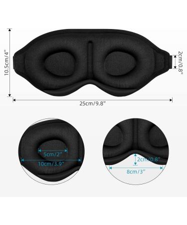 WOVTE Cooling Eye Mask Reusable Hot or Cold Therapy Gel Bead Eye Mask with Soft Plush Backing and Adjustable Strap for Puffy Eyes Dry Eyes Dark Circles Headache (Black) - Buy Online on SooperMarket.com