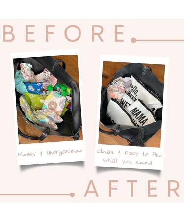 Diaper Bag Organizing Pouches Set with Diaper Clutch & Wet Bag (Blush/Clear) - Buy Online on SooperMarket.com