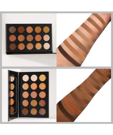 eco favor Nude Gold Eyeshadow Palette - 15 Shades Matte Shimmer Metallic | Long Lasting Waterproof Eye Shadow Pallet - Travel Size Makeup - Buy Online on SooperMarket.com