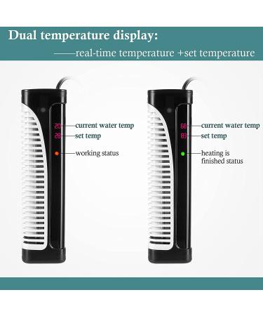 HITOP 300W/500W Digital Aquarium Heater | Submersible Heater with Temperature Display and External Controller for Fish Tank up to 150 Gallon - Buy Online on SooperMarket.com