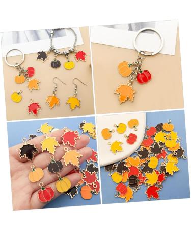 DIYEAH 32pcs Thanksgiving Pumpkin Head Pendant Bulk Charms Enamel Maple Leaf Charms Pumpkin Diy Jewelry Pendant Earrings Metal Charms for Jewelry Making Craft Supplies Bracelet Zinc Alloy - Buy Online on SooperMarket.com