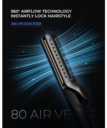 WEEYUM 2-in-1 Airflow Styler Hair Straightener & Curler - Professional Adjustable Temp 360 Airflow Dual Voltage for International Use - Buy Online on SooperMarket.com