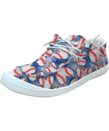 BLUGY Women's Fashion Casual Baseball Canvas Sneakers - Blue, Size 38 - Buy Online on SooperMarket.com