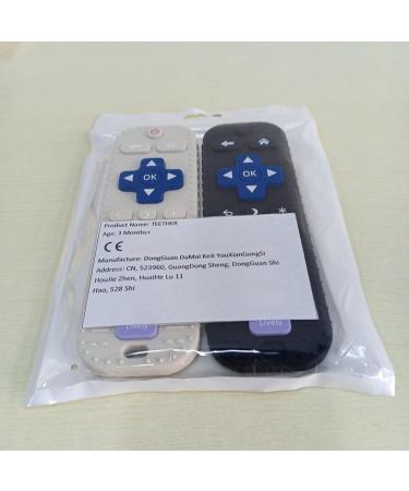 Remote Control Silicone Bathing Toy Set for Babies | Teething Aid & Gum Soothing Toys (2-Pack) - Black & White - Buy Online on SooperMarket.com