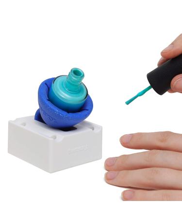 tweexy Wearable Nail Polish Holder Ring with Nail Polish Holder Stand  Fingernail Painting Tools  Manicure and Pedicure Accessories (Sapphire Night)