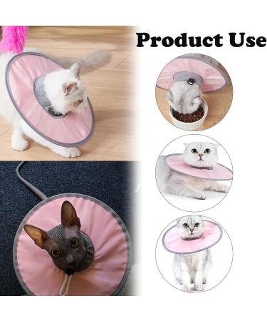 Cat Recovery Collar Pink Adjustable Cat Neck Protective Soft Dog Cat Protective Fasteners Collars for Small Cats Protective Cat Recovery E-Collar Recovery from Surgery or Wound for Cats - Buy Online on SooperMarket.com