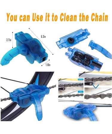QeeHeng Precision Bicycle Cleaning Brush Tool Set - Ideal for Mountain, Road, City, Hybrid, BMX, and Folding Bikes | 10 Pieces - Buy Online on SooperMarket.com