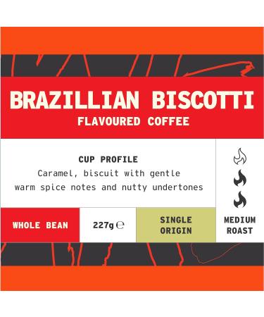Coffee Beans 227g Bag Whole Bean Coffee Brazilian Biscotti Flavoured Coffee Beans Caramel Nuts & Spice Notes Arabica Medium Roast Fresh Coffee Single Origin (We Are Coffee Co) Biscotti 227 g (Pack of 1) - Buy Online on SooperMarket.com