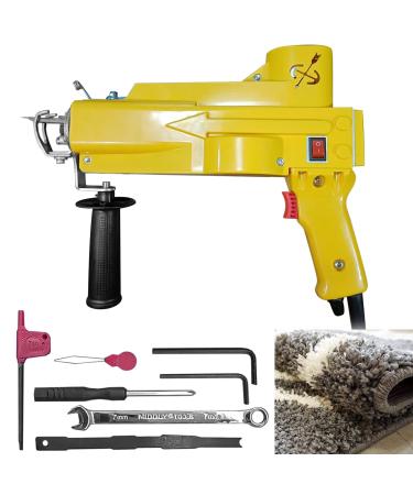 ZIOKOK Tufting Gun - 2 In 1 Cut Pile Rug Loop Pile Rug Gun  Yellow Electric Carpet Gun Machine Starter Kit For Beginners  Rug Weaving Flocking Machine