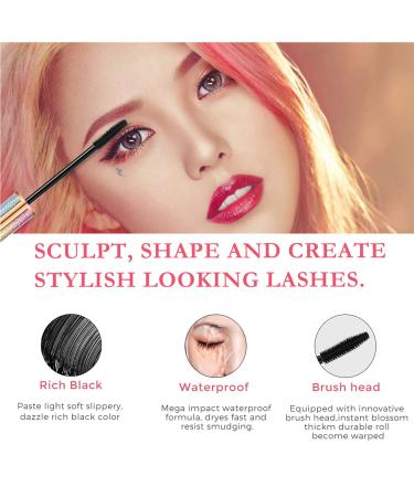 4D Silk Fiber Lash Mascara - Waterproof, Smudge-proof, Natural Thickening & Lengthening Formula - Long-lasting & Easy to Remove - 1 Count - Buy Online on SooperMarket.com