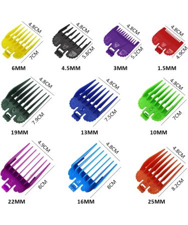 10 pieces limit combs barber shop supplies Hairdressing comb colorful hair clipper guard replacement protective set multi-size hair clipper guide comb - Buy Online on SooperMarket.com