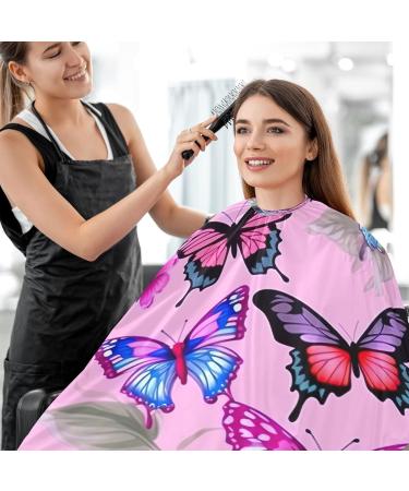 Kigai Colorful Butterfly Barber Cape - Waterproof Adjustable Hair Cutting Cape for Men & Women | Professional Salon Hairdressing Cape - Buy Online on SooperMarket.com