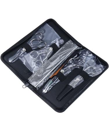 iSeaFly Dog Grooming Kit - 5 in 1 Heavy Duty Stainless Steel Scissors Set with Safety Round Tip - Best Pet Grooming Shears for Full Body Grooming - Buy Online on SooperMarket.com
