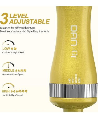 Travel Blow Dryer Brush - Dual Voltage Compact Mini Hot Air Brush for Portable Styling | 2-Inch One Step Hair Dryer & Volumizer - Buy Online on SooperMarket.com