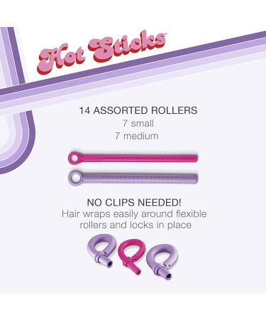 Conair HOT STICKS Silicone Hot Roller Set - 14 Rollers, No Clips Needed - Buy Online on SooperMarket.com