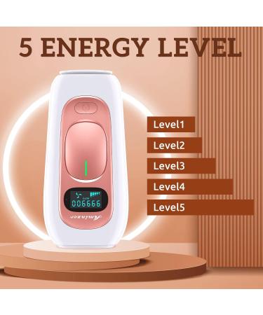 IPL Hair Removal Device for Women and Men - 999,000 Flashes, 5 Energy Levels, 2 Modes, Painless Hair Remover - A-rose Gold - Buy Online on SooperMarket.com