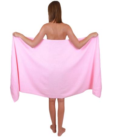 Betz sauna towel sauna towels large XXL size 80 x 200 cm bath towel bath towels Palermo 100% cotton color rose