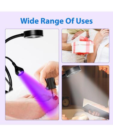 AORAEM Double-Headed UV LED Nail Lamp - Quick-Dry Manicure Dryer with Portable Gooseneck & Clamp | Professional Home & Salon Use - Black - Buy Online on SooperMarket.com