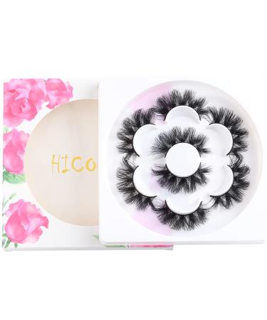 6D Fluffy Long Dramatic False Eyelashes - Soft Thick Reusable Natural Fake Eyelashes Pack (HFO1) for Stunning Makeup - Buy Online on SooperMarket.com