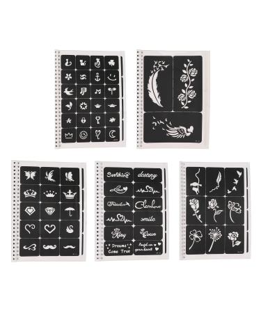 Airbrush Stencil Kit 97 Patterns Waterproof Reusable Body Art Temporary Stencils Glitter Temporary Templates for Party Festival
