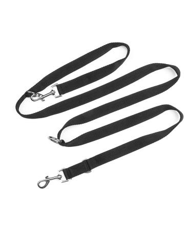 YankMooM Dog Training Lead Leash 6.9FT Double Ended Dog Lead for Training Walking Running Multi-Function Dog Lead Rope(Black)