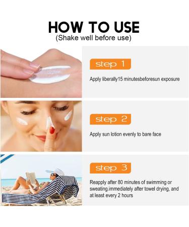 150ml Sunscreen Spf 50+ 150ml Sun Cream For High Sun Protection Invisible Fluid Suncream Very Water+Sweat Resistant Sunblock Brown Spot Reduction Face Sunscreen Sensitive Skin Sun Cream - Buy Online on SooperMarket.com