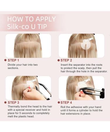 Silk-co U-tip Pre Bonded Hair Extensions 100% Real Remy Human Hair 20inch Nail Tip Keratin Nail Fusion (#06 Light Brown) - Buy Online on SooperMarket.com