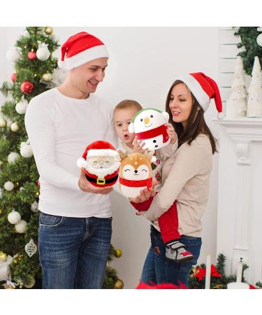 20cm Christmas Reindeer Plush Pillow - 3D Cute Stuffed Toy for Kids | Soft Holiday Gift and Home Decor - Buy Online on SooperMarket.com