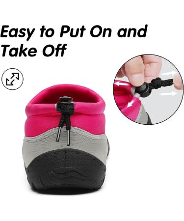 Mishansha Unisex Bathing Shoes - Lightweight Breathable Non-Slip Barefoot Footwear Magenta Pink Size 36-46 EU - Buy Online on SooperMarket.com