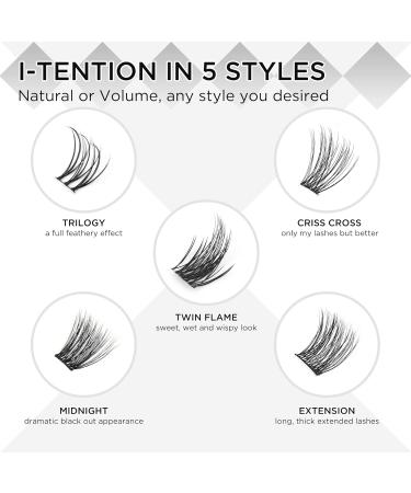 LASHVIEW DIY Eyelash Extension Kit 12 Clusters - Volume Lashes Set with Applicator and Remover - 3D Effect C Curl Lashes Pack 14mm - Buy Online on SooperMarket.com