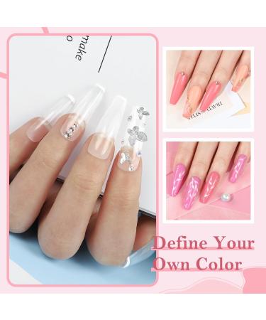COSCELIA 10PC Multi-Color UV Nail Polish Set with 36W Nail Dryer & Poly Extension Gel Kit | Complete DIY Manicure Accessories for Home & Salon #0179 - Buy Online on SooperMarket.com
