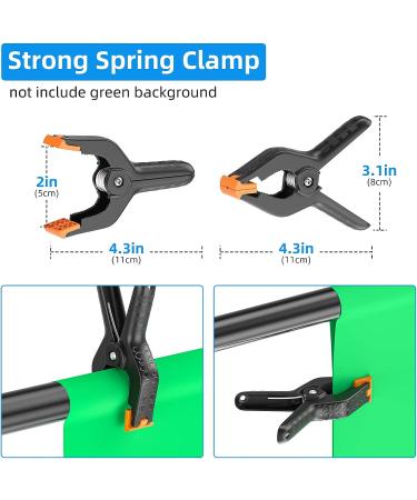 EMART T-Shape Portable Background Backdrop Stand Kit - 5ft Wide, 8.5ft Tall, Adjustable with 4 Spring Clamps - Buy Online on SooperMarket.com