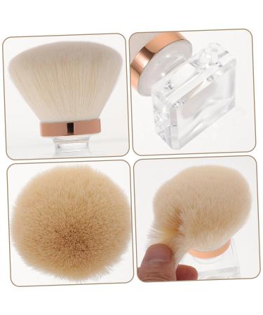 Premium White Powder Brush for Women - Mushroom Head Makeup Tool | Loose Powder Brush | Soft Artificial Fiber - Buy Online on SooperMarket.com