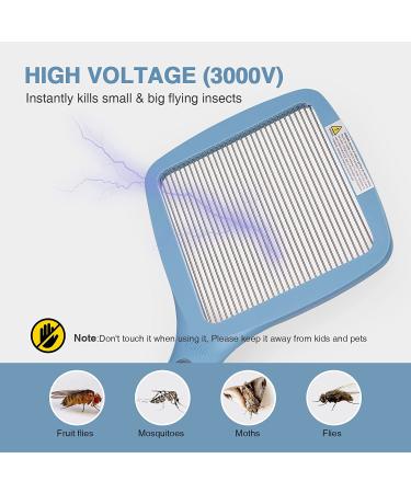 Mafiti Electric Fly Swatter - Rechargeable Bug Zapper Racket in Blue | Indoor Outdoor Fly Killer & Mosquito Zapper for Camping - Buy Online on SooperMarket.com
