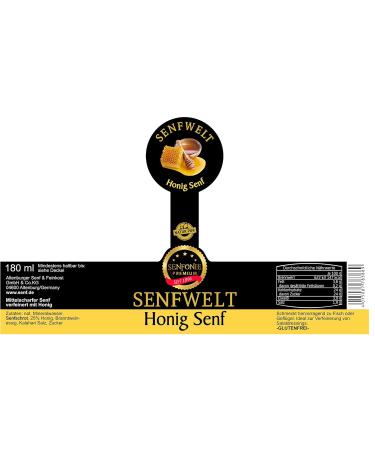 Altenburger Original Senfonie Premium Honey Mustard 180ml - Medium-Hot 25% Honey Gluten-Free | Buy Internationally - Buy Online on SooperMarket.com