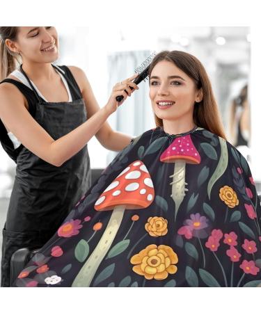 Kigai Mushroom Flower Barber Cape - Professional Waterproof Hair Cutting Cape for Men & Women | Adjustable Snap Closure Hairdressing Cape - Buy Online on SooperMarket.com