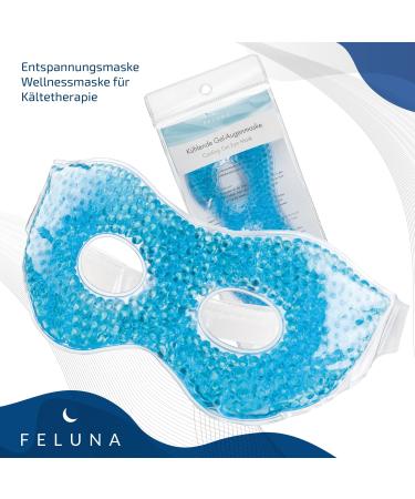 Feluna Gel Eye Mask | Relaxation & Wellness | Cold Therapy for Sunburn Allergies Migraines & Headaches - Buy Online on SooperMarket.com